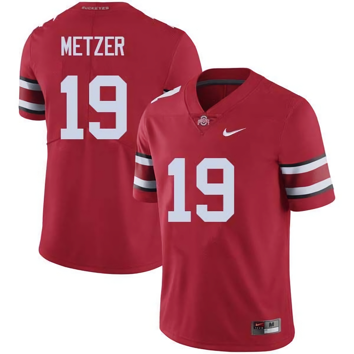 Jake Metzer Ohio State Buckeyes Men's NCAA #19 Nike Red College Stitched Football Jersey MIT8756VH